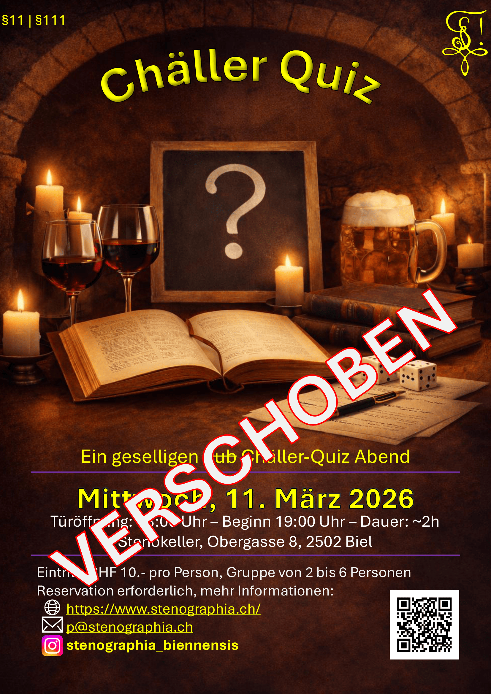 chäller-quiz verschoben
